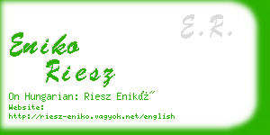 eniko riesz business card